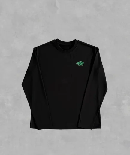 SYNA-LONGSLEEVE-BLACK-GREEN SWEATSHIRTS